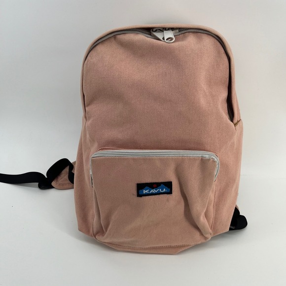 Kavu Handbags - Kavu Gorbea Backpack Pink Cotton Canvas Padded Straps Outdoor Unisex OS